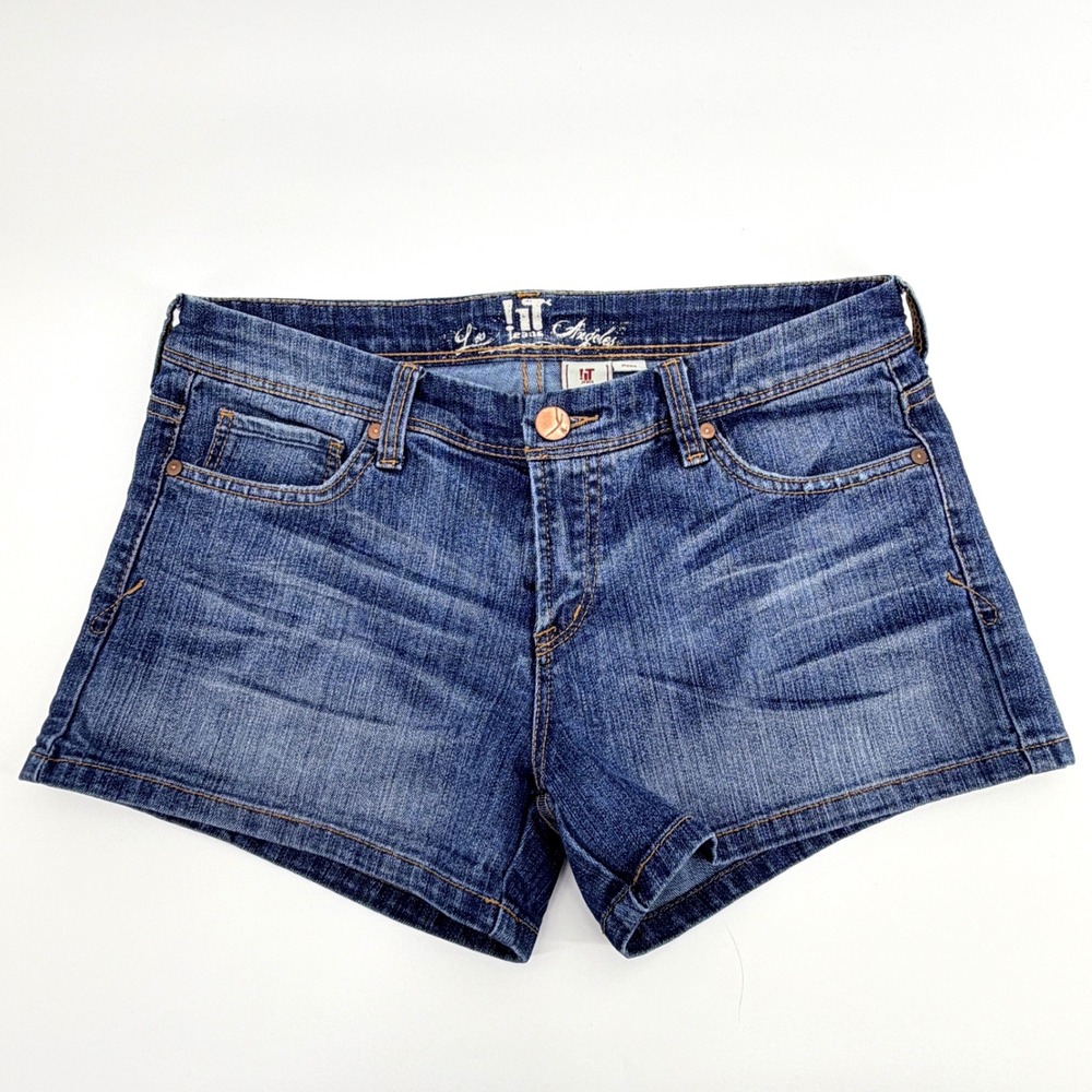 !iT Jeans Los Angeles Denim‎ Shorts Womens 29 Blue Organic Low Rise Distressed